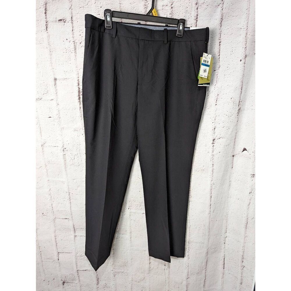 Perry Ellis Portfolio Men's Modern-Fit Performance Dress Black Pants 36X29 NWT‎